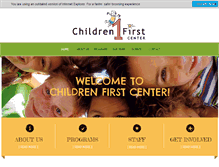 Tablet Screenshot of childrenfirstcenter.org